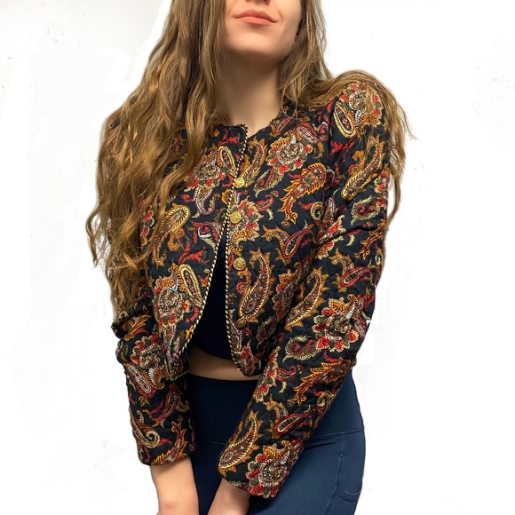 Vintage Custom Michelle Stuart Quilted Jacket - Picture 1 of 6